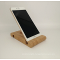 Custom  Laser Logo Bamboo Cell Phone  Holders  Mini Smart Phone Holder Wood Bamboo Mobile Phone Stand